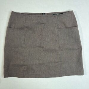 Z Cavaricci Modern Basics Brown Mini Skirt with Pockets